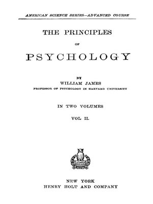 cover image of The Principles of Psychology